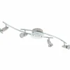 Luminaires Eglo Plafonnier Eglo VALLIDA LED Chrome, Nickel mat, 5 lumières* Lampes En Verre