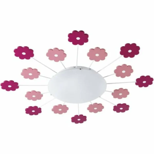 Luminaires Eglo Plafonnier Eglo VIKI 1 Rose* Lampes En Verre