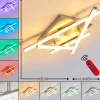 hofstein Plafonnier Eriz LED Nickel mat, 4 lumières, Télécommandes, Changeur de couleurs* Lampes Modernes