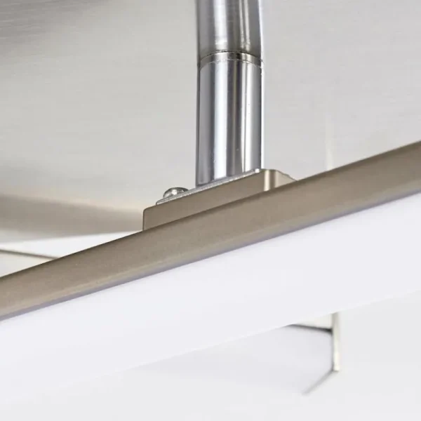 hofstein Plafonnier Eriz LED Nickel mat, 4 lumières, Télécommandes, Changeur de couleurs* Lampes Modernes