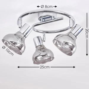 hofstein Plafonnier Esberg Chrome, 3 lumières* Lampes Modernes