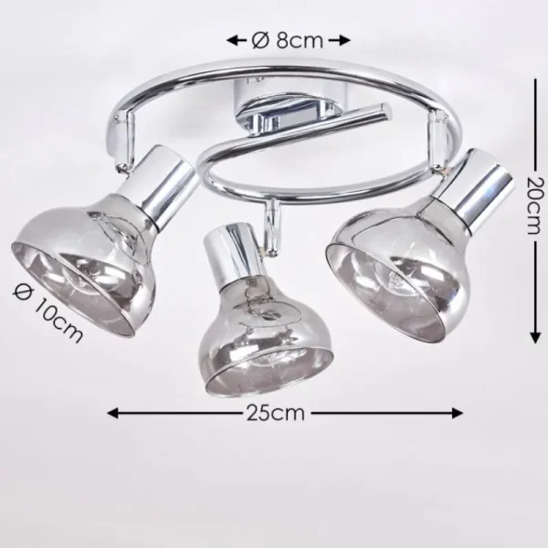 hofstein Plafonnier Esberg Chrome, 3 lumières* Lampes Modernes