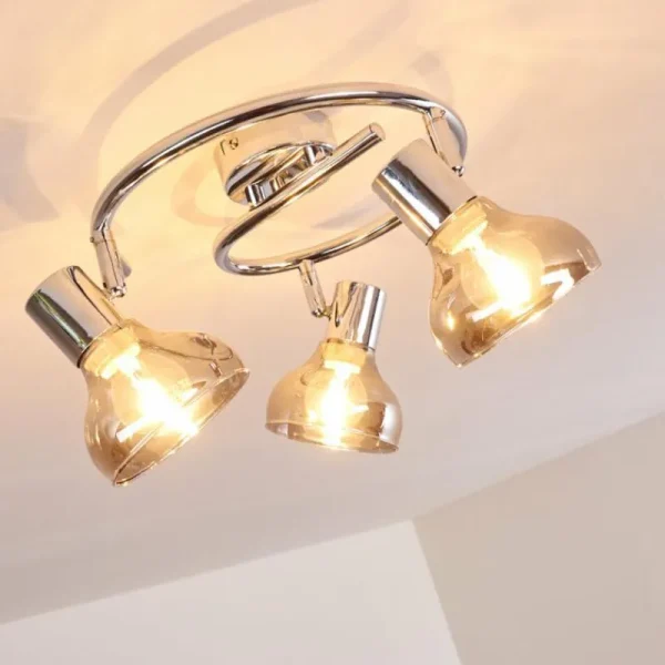 hofstein Plafonnier Esberg Chrome, 3 lumières* Lampes Modernes
