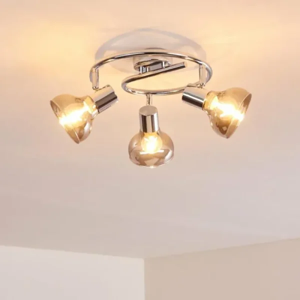 hofstein Plafonnier Esberg Chrome, 3 lumières* Lampes Modernes