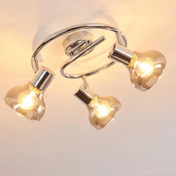hofstein Plafonnier Esberg Chrome, 3 lumières* Lampes Modernes