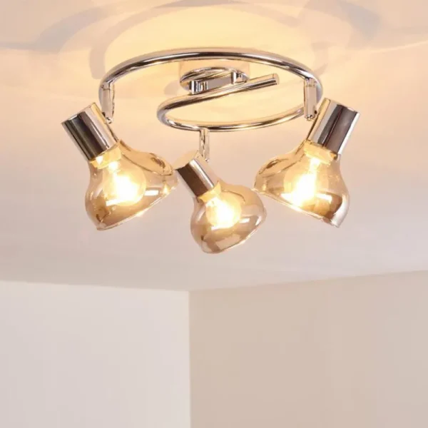 hofstein Plafonnier Esberg Chrome, 3 lumières* Lampes Modernes