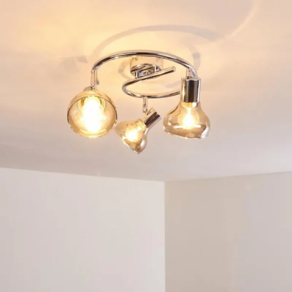 hofstein Plafonnier Esberg Chrome, 3 lumières* Lampes Modernes