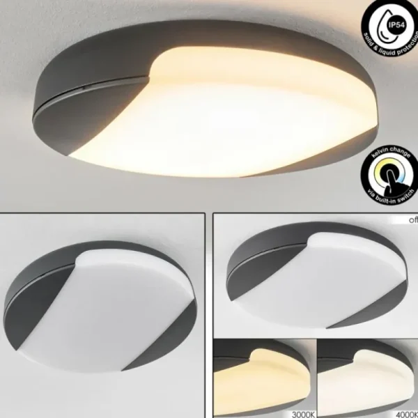 hofstein plafonnier extérieur Joserand LED Anthracite, 1 lumière* Lampes Modernes