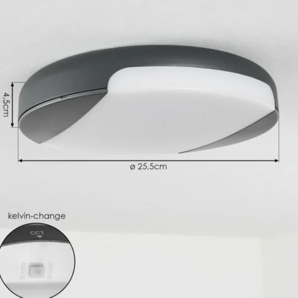hofstein plafonnier extérieur Joserand LED Anthracite, 1 lumière* Lampes Modernes
