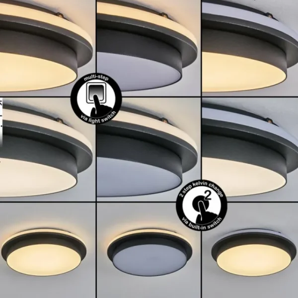 hofstein plafonnier extérieur Caucete LED Noir, 1 lumière* Lampes Modernes