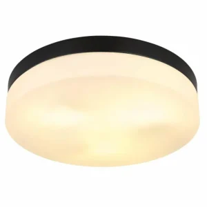 Luminaires Globo Lighting plafonnier extérieur Globo VRANOS Noir, 3 lumières* Lampes En Verre