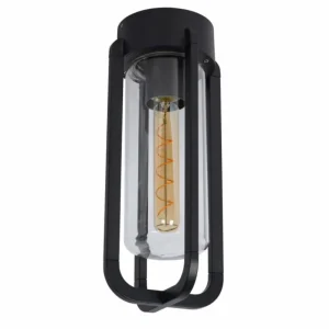 Luminaires Lucide plafonnier extérieur Lucide GARLAND Noir, 1 lumière* Lampes En Verre