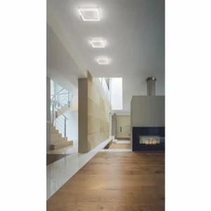 Luminaires Fabas Luce Plafonnier Fabas Luce Bard LED Blanc, 1 lumière* Lampes En Verre