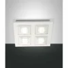 Luminaires Fabas Luce Plafonnier Fabas Luce Formia LED Blanc, 4 lumières* Lampes En Verre