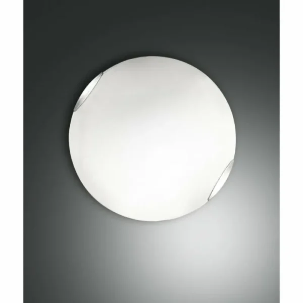 Luminaires Fabas Luce Plafonnier Fabas Luce Fox LED Blanc, 1 lumière* Lampes En Verre