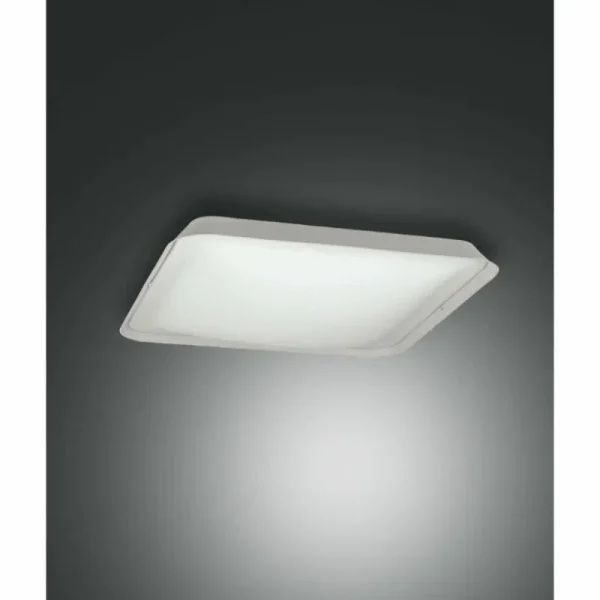 Luminaires Fabas Luce Plafonnier Fabas Luce Hugo LED Blanc, 1 lumière* Lampes En Verre