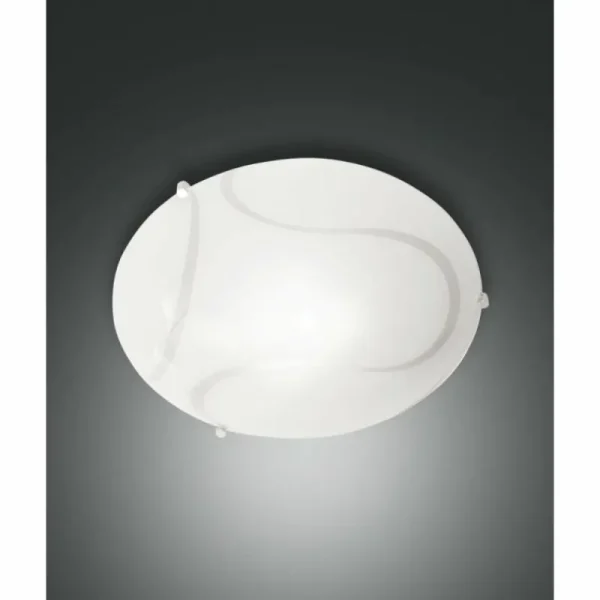 Luminaires Fabas Luce Plafonnier Fabas Luce Magma Blanc, 1 lumière* Lampes En Verre