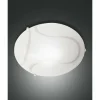 Luminaires Fabas Luce Plafonnier Fabas Luce Magma Blanc, 2 lumières* Lampes En Verre