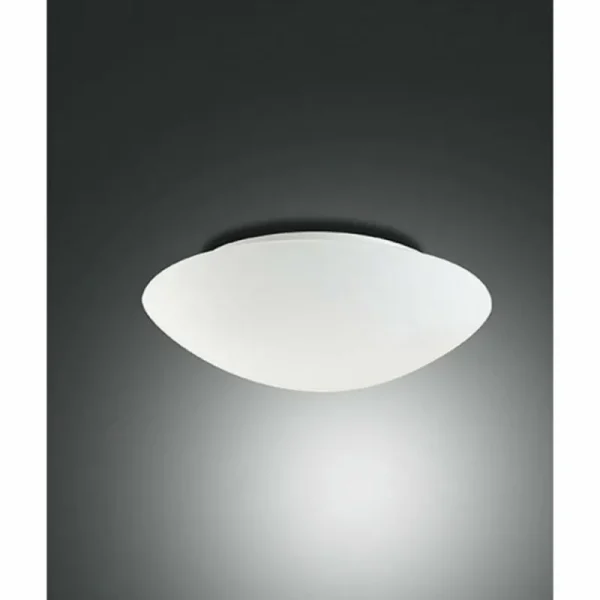 Luminaires Fabas Luce Plafonnier Fabas Luce PANDORA Blanc, 1 lumière, Détecteur de mouvement* Lampes En Verre