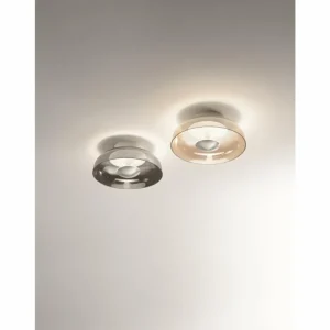 Luminaires Fabas Luce Plafonnier Fabas Luce Vintage LED Aluminium, Blanc, 1 lumière* Lampes En Verre