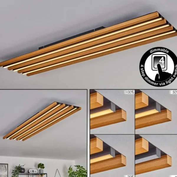 hofstein Plafonnier Favorina LED Écru, Noir, 1 lumière* Lampes Modernes