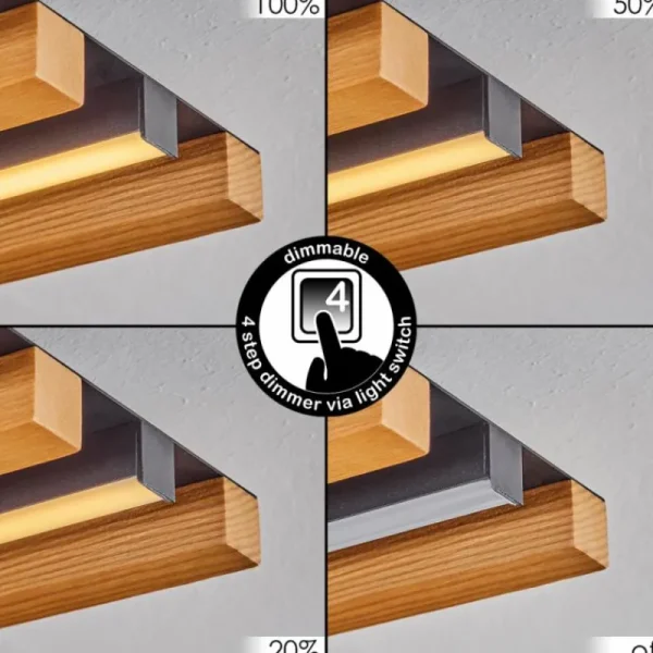 hofstein Plafonnier Favorina LED Écru, Noir, 1 lumière* Lampes Modernes
