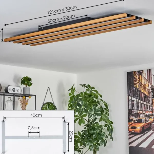 hofstein Plafonnier Favorina LED Écru, Noir, 1 lumière* Lampes Modernes
