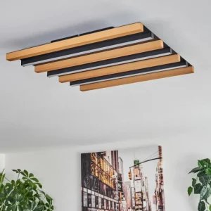 hofstein Plafonnier Favorina LED Écru, Noir, 1 lumière, Télécommandes* Lampes Modernes