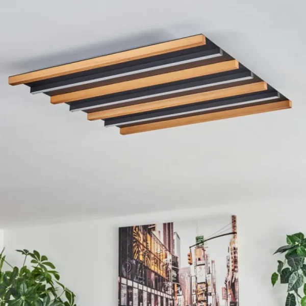 hofstein Plafonnier Favorina LED Écru, Noir, 1 lumière* Lampes Modernes