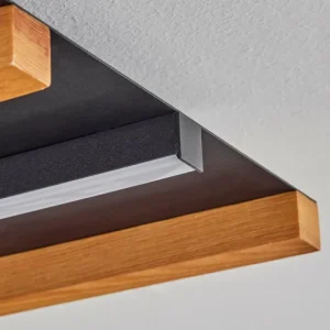 hofstein Plafonnier Favorina LED Écru, Noir, 1 lumière, Télécommandes* Lampes Modernes