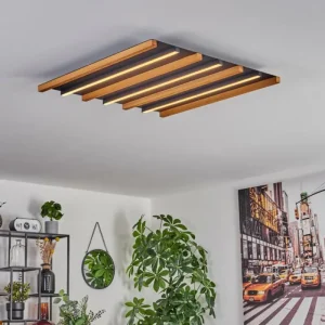 hofstein Plafonnier Favorina LED Écru, Noir, 1 lumière, Télécommandes* Lampes Modernes