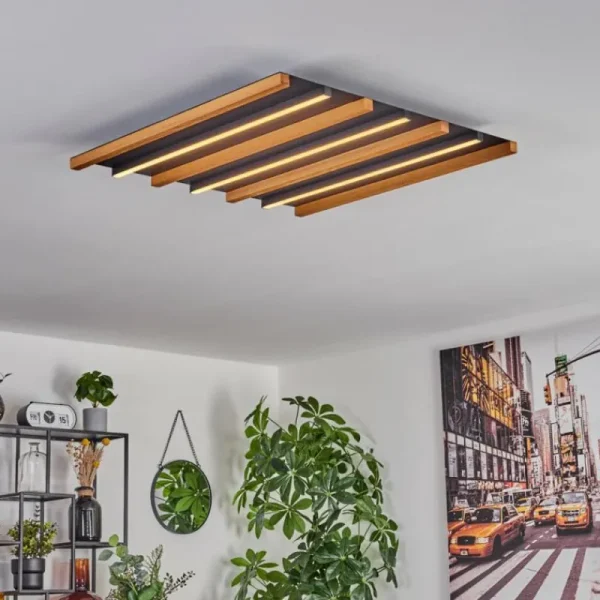 hofstein Plafonnier Favorina LED Écru, Noir, 1 lumière* Lampes Modernes
