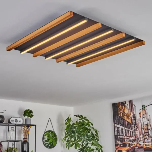 hofstein Plafonnier Favorina LED Écru, Noir, 1 lumière* Lampes Modernes