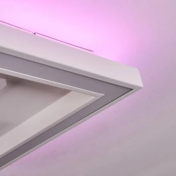 hofstein Plafonnier Fitili LED Noir, Blanc, 1 lumière, Télécommandes, Changeur de couleurs* Lampes Modernes