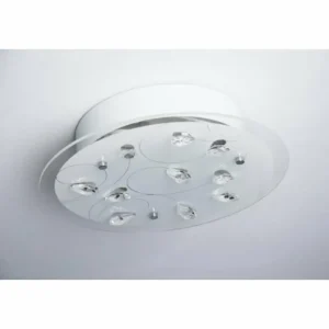 Luminaires Globo Lighting Plafonnier 2flg. Blanc, 2 lumières* Lampes En Verre