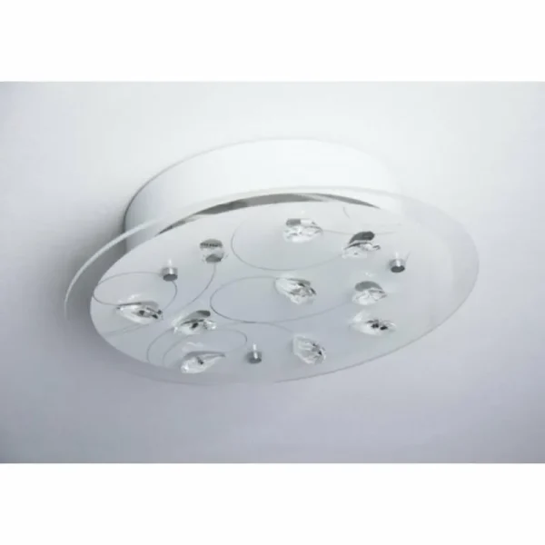 Luminaires Globo Lighting Plafonnier 2flg. Blanc, 2 lumières* Lampes En Verre