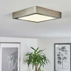 hofstein Plafonnier Fnsrud LED Nickel mat, 1 lumière* Lampes Modernes