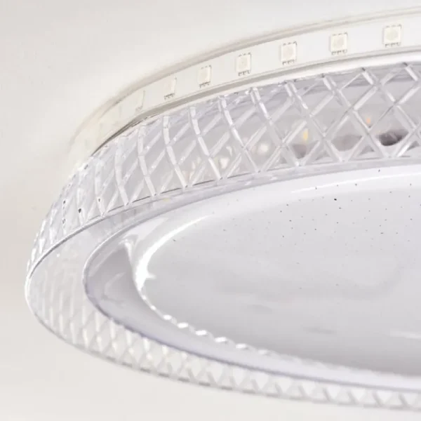 hofstein Plafonnier Fondaco LED Blanc, 1 lumière, Télécommandes, Changeur de couleurs* Lampes Modernes