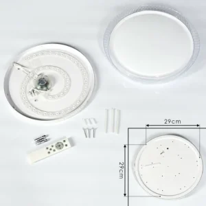 hofstein Plafonnier Fondaco LED Blanc, 1 lumière, Télécommandes, Changeur de couleurs* Lampes Modernes