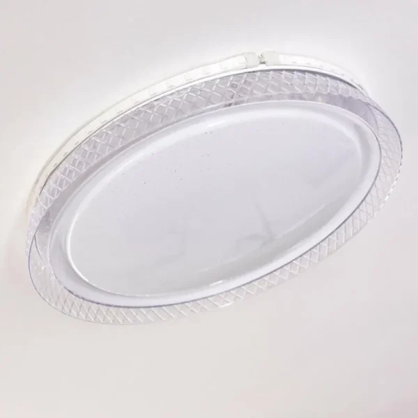 hofstein Plafonnier Fondaco LED Blanc, 1 lumière, Télécommandes, Changeur de couleurs* Lampes Modernes