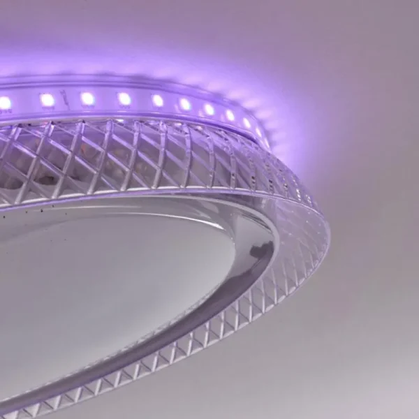 hofstein Plafonnier Fondaco LED Blanc, 1 lumière, Télécommandes, Changeur de couleurs* Lampes Modernes