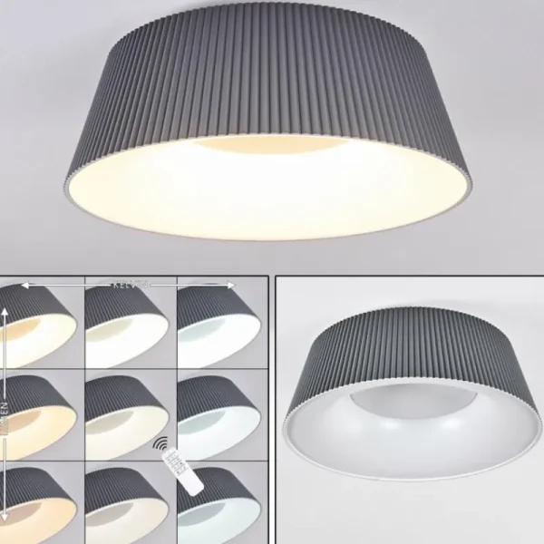 hofstein Plafonnier Fremont LED Gris, 1 lumière* Lampes Modernes