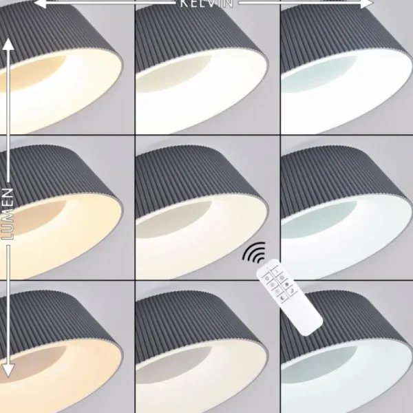 hofstein Plafonnier Fremont LED Gris, 1 lumière* Lampes Modernes