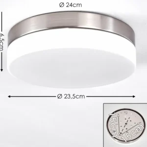 hofstein Plafonnier Fresno Nickel mat, 2 lumières* Lampes En Verre