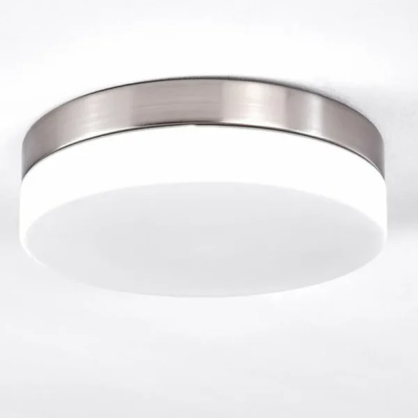 hofstein Plafonnier Fresno Nickel mat, 2 lumières* Lampes En Verre
