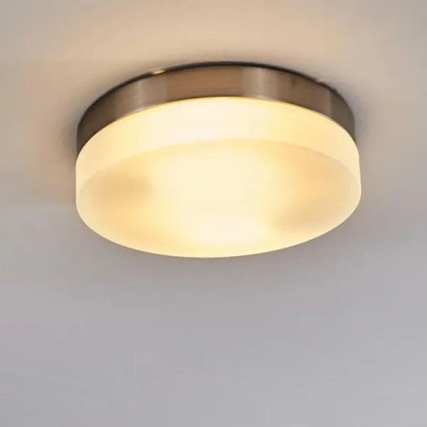 hofstein Plafonnier Fresno Nickel mat, 2 lumières* Lampes En Verre