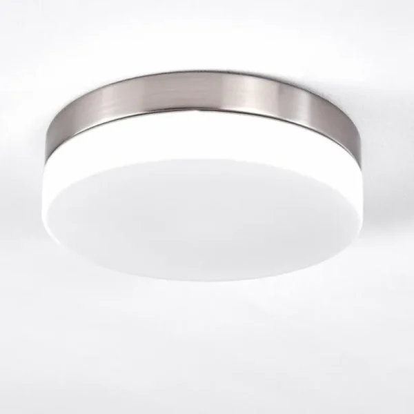hofstein Plafonnier Fresno Nickel mat, 2 lumières* Lampes En Verre