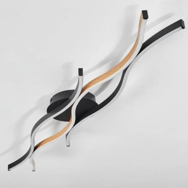 hofstein Plafonnier Fuliola LED Noir, 1 lumière* Lampes Modernes