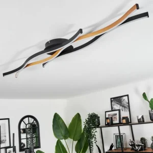 hofstein Plafonnier Fuliola LED Noir, 1 lumière* Lampes Modernes
