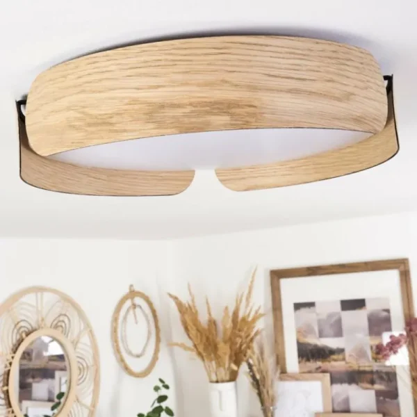 hofstein Plafonnier Fuscado LED Couleur bois, 1 lumière* Lampes Modernes